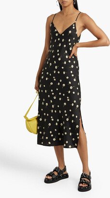 Mallory floral-print silk-blend twill midi slip dress