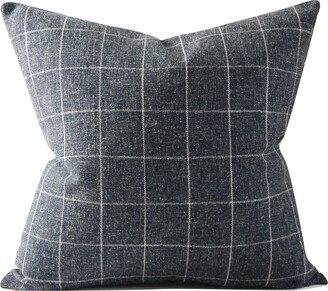 Checkered Pillow Cover, Rockport in Charcoal, Black & White Inches, Grid, Check, Ready To Ship