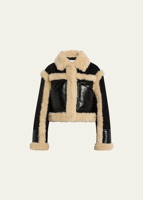 Edith Short Jacket with Faux Fur Trim