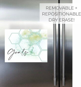 Removable Dry Erase Goal Tracker Board || Damage Free Dorm Room Decor Refrigerator Fridge Wall 03-017-077