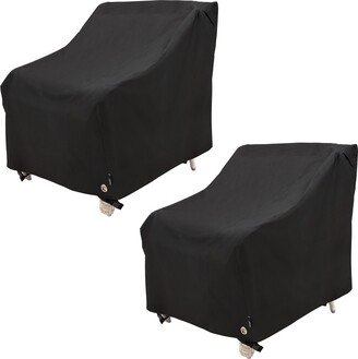 Modern Leisure® Black Diamond Patio Lounge/Club Chair Cover, Waterproof, 35L x 38W x 31H, Black, 2 Pack