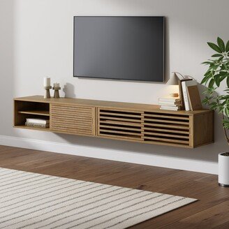 Nathan James Monroe Floating TV Stand, Wall Mount TV Console with Storage, Modern Media Cabinet