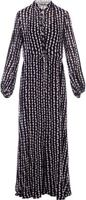 Polka Dots Long-Sleeved Maxi Dress