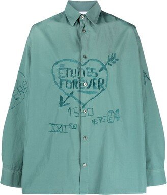 Logo-Embroidered Cotton Shirt