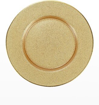 Metallic Glass Gold Service Plate