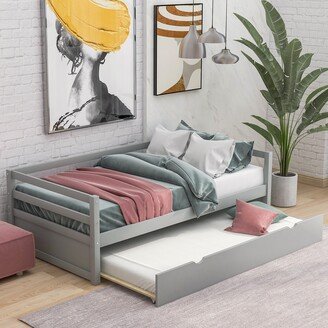 Calnod Daybed with Trundle Frame Set, Twin Size, Gray