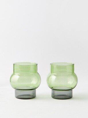 Set Of Two Bump Short Glasses