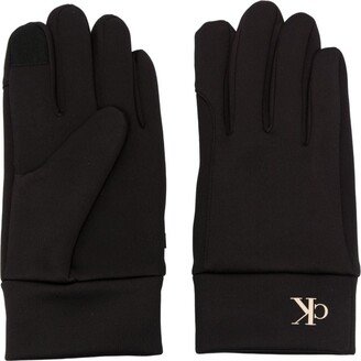 Logo-Print Slip-On Gloves