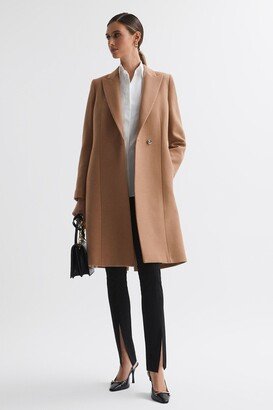 Petite Wool Blend Double Breasted Coat
