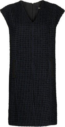 V-neck sleeveless shift dress