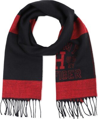 Men's Monogram Striped Yarn-Dye Scarf