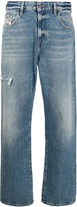 1999 Straight-Leg Distressed Jeans-AA