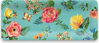 Garden Floral Rectangular Platter, 23.7 x 9.1, Melamine