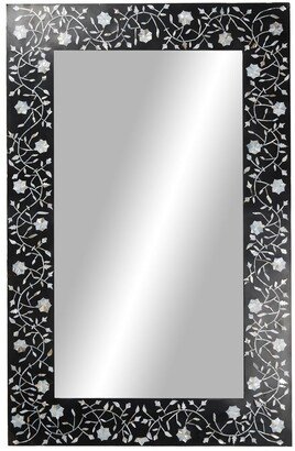 Peyton Lane Black Wood Wall Mirror