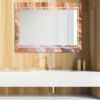 Designart 'Marbled Geode 19' Glam Mirror - Modern Vanity Printed Mirror