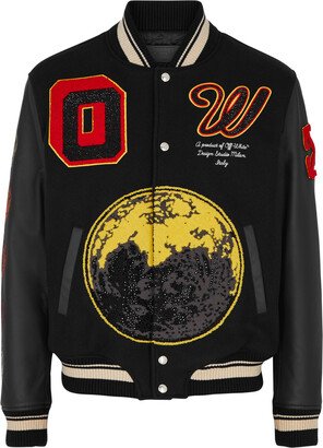 Moon Phase Wool-blend Varsity Jacket