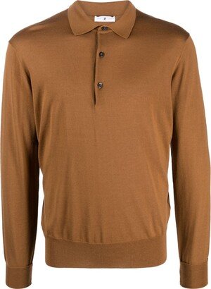 PT Torino Fine-Knit Virgin-Wool Polo Jumper