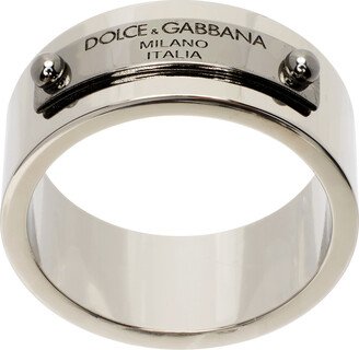 Silver Logo Band Ring