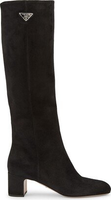 Tronchetti 55MM Knee-High Suede Boots