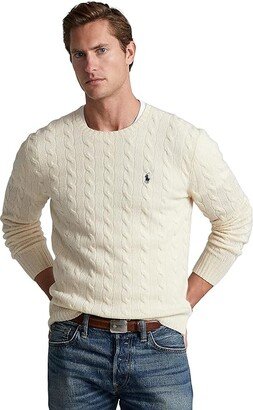 Wool-Cashmere Cable-Knit Sweater (Andover Cream) Men's Sweater