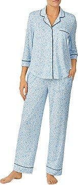 Three Quarter Sleeve Printed Pajama Set