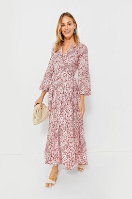 Hyacinth House Red & White Floral Wendy Wrap Maxi Dress