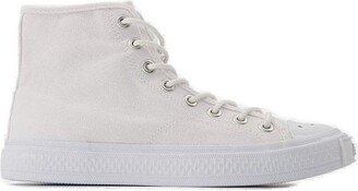 High-Top Round-Toe Lace-Up Sneakers