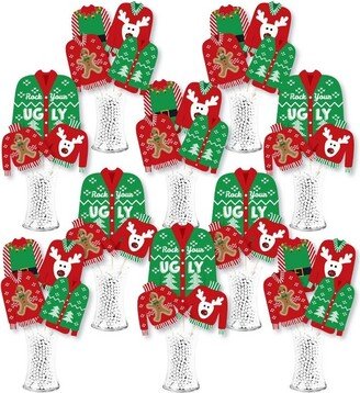 Big Dot of Happiness Ugly Sweater - Holiday and Christmas Party Centerpiece Sticks - Showstopper Table Toppers - 35 Pieces