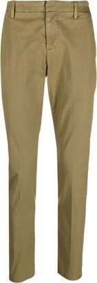 Tapered-Leg Cotton Trousers-AN