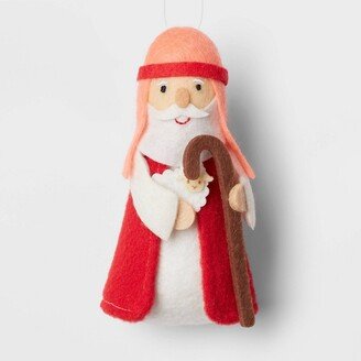 Fabric Shepherd Christmas Tree Ornament Red/Pink - Wondershop™