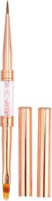 Unique Bargains ABS Double-Headed Crystal Handle Liner Brush Rose Gold Tone 1 Pc