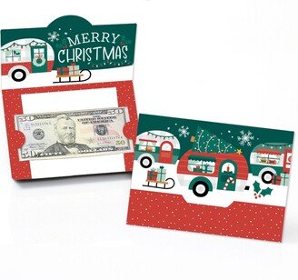 Big Dot Of Happiness Camper Christmas - Red and Green Holiday Party Money And Gift Card Holders 8 Ct