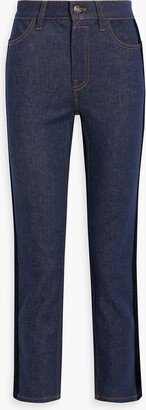 Cropped high-rise straight-leg jeans-AC