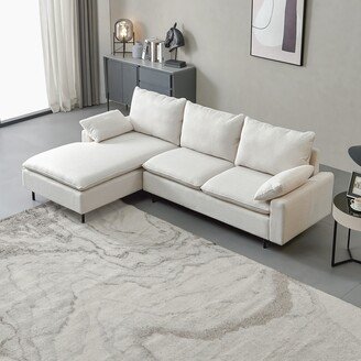 Magic Home L-Shaped linen sectional sofa