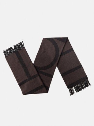 Monogram-intarsia Knit Scarf