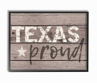 Texas Proud Typography Lone Star Framed Giclee Art, 11 x 14