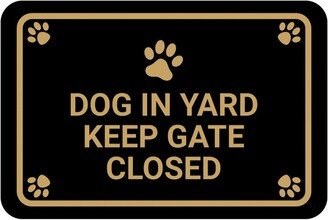 Classic Framed Paws, Dog in Yard Keep Gate Closed Wall Or Door Sign