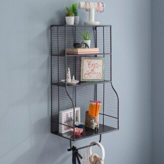 Linon Homer Distressed Wall Storage Organizer