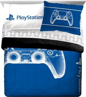 Jay Franco PlayStation X Ray Microfiber 7 Piece Bed Set with Sham, Full