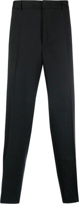 Black Slim-Cut Tailored Trousers