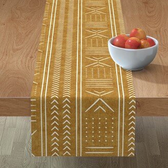 Table Runners: Mudcloth - Mustard Table Runner, 72X16, Yellow