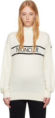 White Intarsia Turtleneck