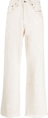 D'Arcy paint-splatter wide-leg jeans