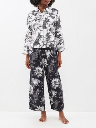 Night Bloom-print Cotton Pyjamas