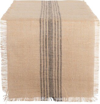 Middle Stripe Burlap Table Runner 14