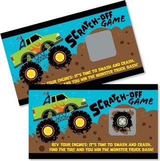 Big Dot of Happiness Smash and Crash - Monster Truck - Boy Birthday Party Game Scratch Off Cards - 22 Count