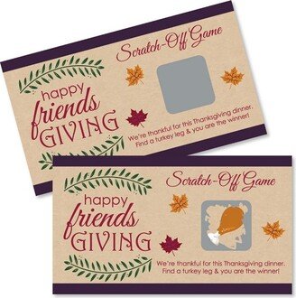 Big Dot of Happiness Friends Thanksgiving Feast - Friendsgiving Party Game Scratch Off Cards - 22 Count