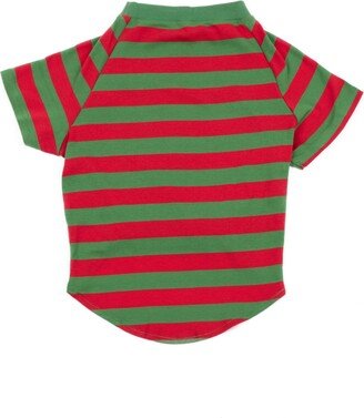 Leveret Big Dog Cotton Pajama Striped Red and Green - Red Green