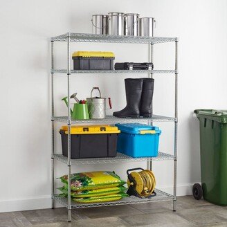 No 5 Shelf Commercial Wire Shelving Steel