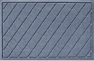 2'x3' Aqua Shield Argyle Indoor/Outdoor Doormat Blue Stone